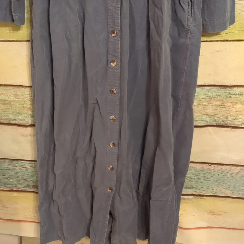 LL Bean Size 8 Women's Tall Button up Dress - Picture 2 of 4